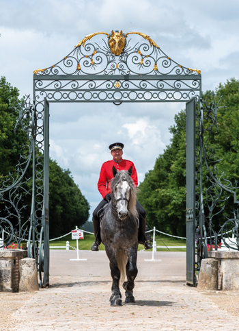 Le Versailles du cheval se dévoile derrière une majestueuse grille en fer forgé. (© David Commenchal)