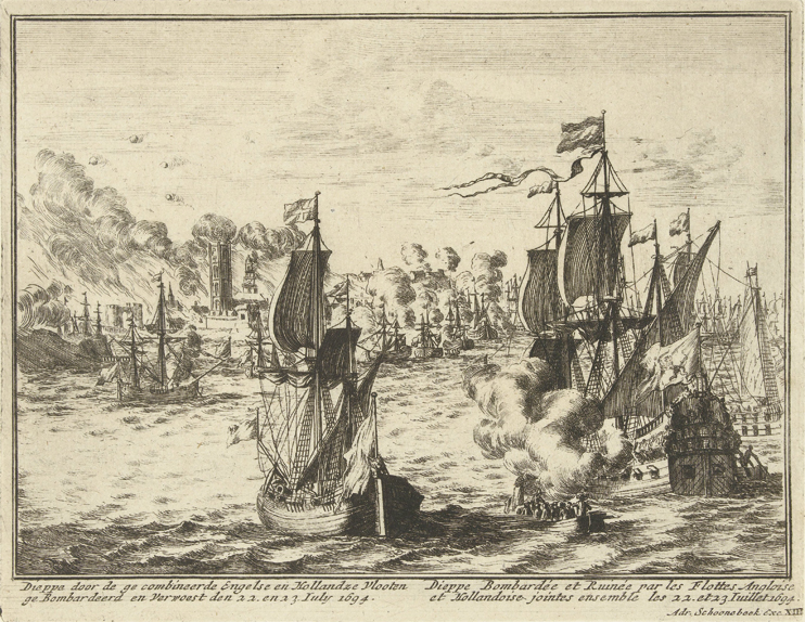 La « bombarderie » de 1694 – Dieppe rayée de la carte