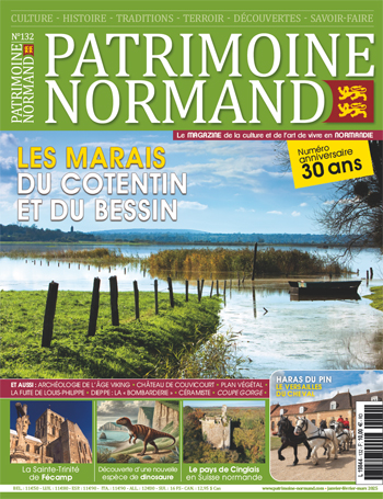 Patrimoine Normand n°132 (janvier-février-mars 2025). En kiosque à partir du 5 janvier 2025 - 100 pages. Magazine trimestriel.